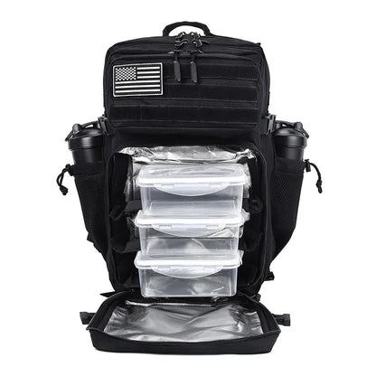 45L Tactical Backpack with Built-In Cooler Black