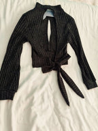 Blusa negra manga larga